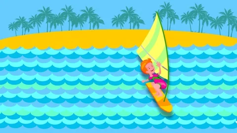 Windsurfing Stock Footage 135223685