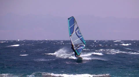 Windsurfing freestyle  jump Stock Footage 2120932