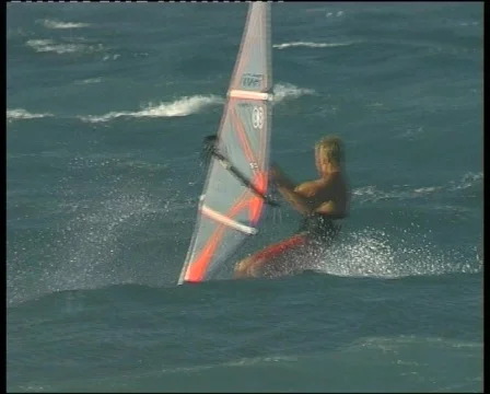 Windsurfing Hawaii Frontloop Stock Footage 66550
