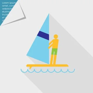 Windsurfing Stock Illustration