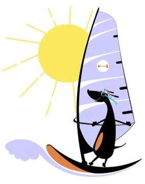 Windsurfing Stock Illustration