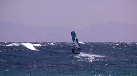 Windsurfing jump  Stock Footage 2151823
