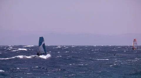 Windsurfing jump  Stock Footage 2160965