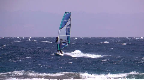 Windsurfing jump  Stock Footage 2169465