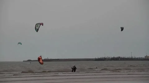Windsurfing in Morocco Stock Footage 52934799