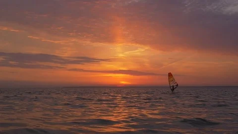 Windsurfing in paradise Video stock 77191626