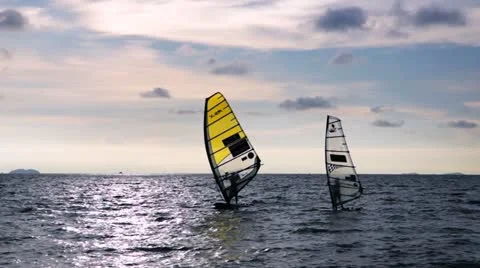 Windsurfing Race Stock-Footage 12609286
