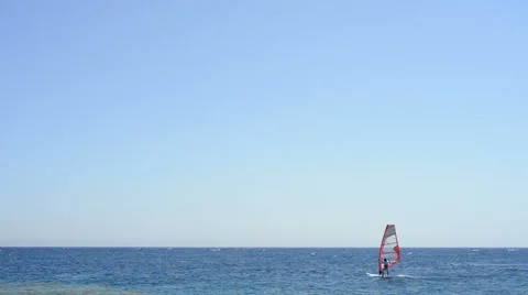 Windsurfing in red sea Stock Footage 61939960
