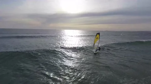 Windsurfing Ride a wave 3 Stock-Footage 151327455