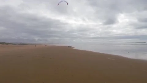 Windsurfing at sand 스톡 동영상 131430967