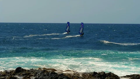 Windsurfing Twins Video stock 105355440
