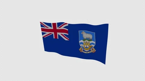 Windswept Flowing Falkland Islands Loop Alpha Channel Video stock 342605015