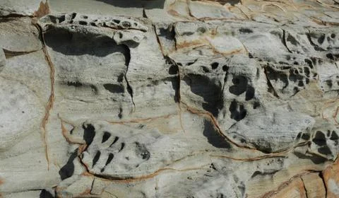 Windswept rocks - an abstract pattern Stock Photos