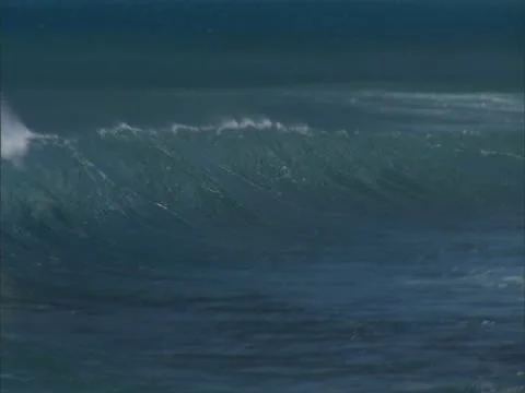 Windswept Waves Crashing Stock-Footage 22244884