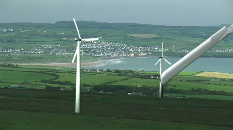 Windturbine scene Видео 136766