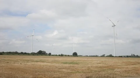 Windturbine / Wind Power with a sky Video stock 43264642