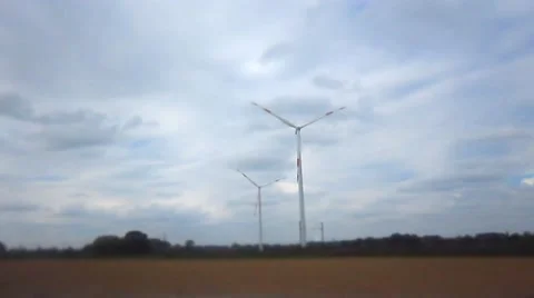 Windturbine / Wind Power with a sky Stock Footage 43264779