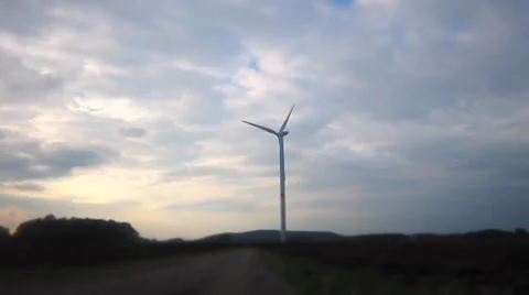 Windturbine / Wind Power with a sky Video stock 43267457