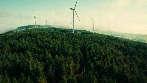 Windturbines6 Video stock 324496903