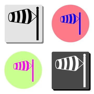 Windvane. flat vector icon Stock Illustration