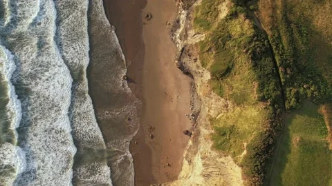 Windy Beach From Above Stock Footage 171870561