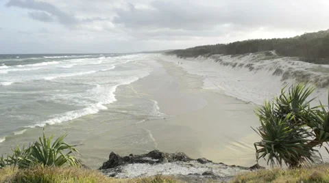 Windy beach Stock Footage 32820521