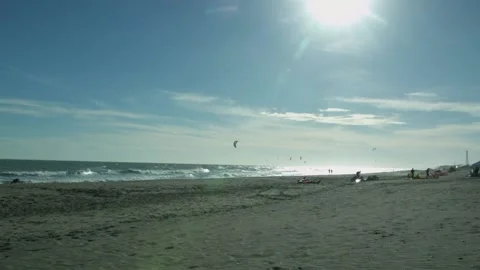 Windy beach Stock Footage 147734320