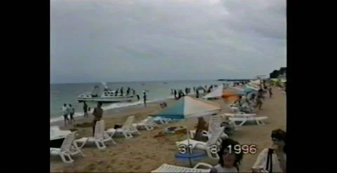 Windy Beach In Varna Summer 1996 VHC Footage Stock Footage 231773801