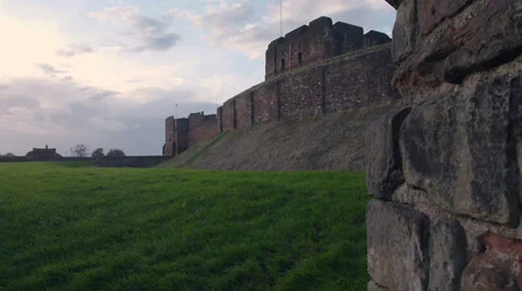 Windy Castle jib up Stock Footage 32402217