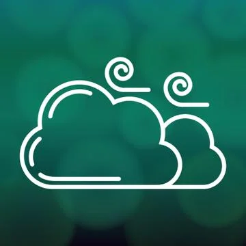 Windy Cloud Stock Illustration