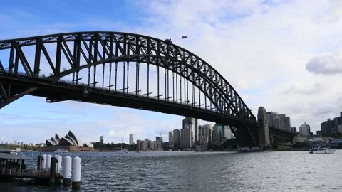 Windy cloudy weather – timelapse of Sydney city CBD skyline in 4k. Stock Footage 144866931