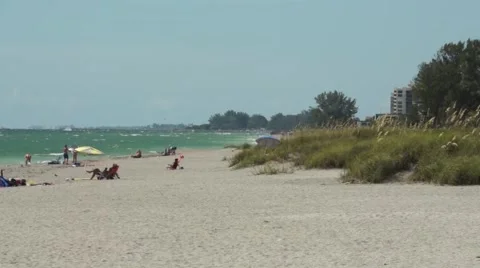 Windy day on the Beach Stock Footage 40615040