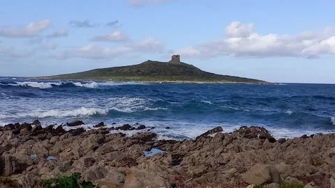 Windy day on the coast Video stock 297872691