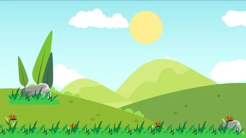 Windy Day In A Green Plain Video stock 160053029