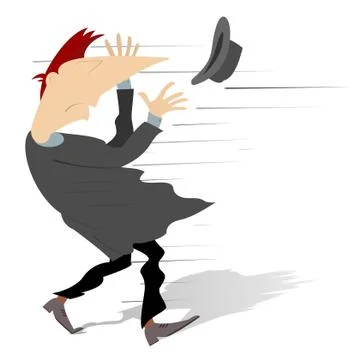 Windy day Stock Illustration