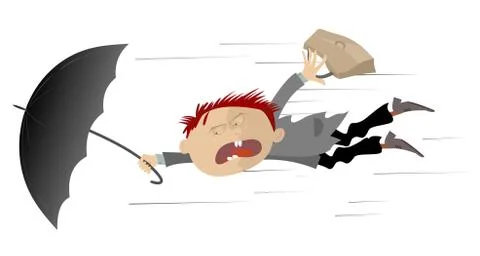 Windy day Stockillustratie