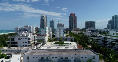 Windy day on Miami Beach Stock Footage 197051227