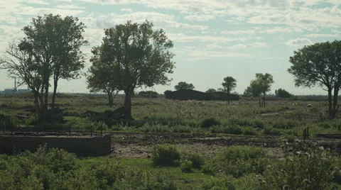 A windy day by the ruins Stock Footage 53843651