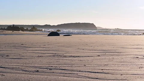 Windy day on a sandy beach Stock Footage 105129362