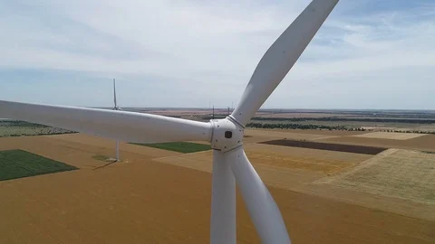 Windy generator drone video Stock Footage 103426319