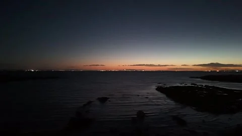 Windy Hyperlapse of Red Sunset Over Ruby Bay, Fife 3 Stock Footage 326972977