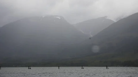 Windy lake prior storm. Stock-Footage 74866629
