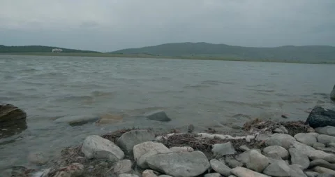 Windy Lakeside Stock Footage 263921603