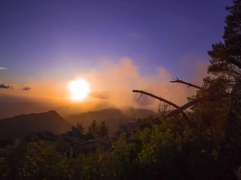 Windy Mountains of Santa Barbara Stock Footage 77772650
