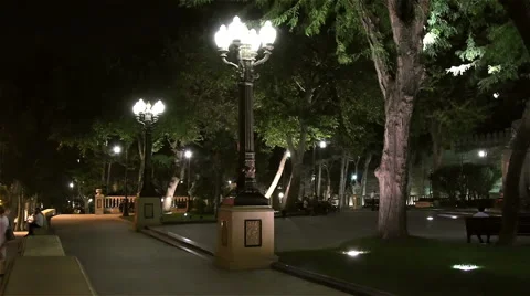 Windy night in Baku, Stock Footage 59659144