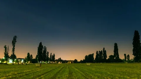 Windy Night in the Countryside Stock Footage 252037127