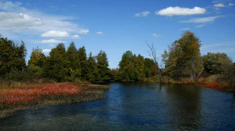 Windy River Time Lapse Stock Footage 521395