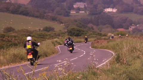 Windy road, motorbikes 動画素材 38551616