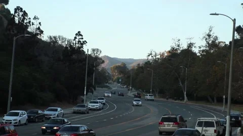 Windy road with traffic Stock-Footage 67639416