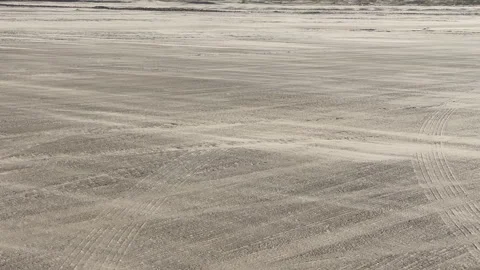 Windy Sandy Beach Sand Patterns Static 库存影片 334835356